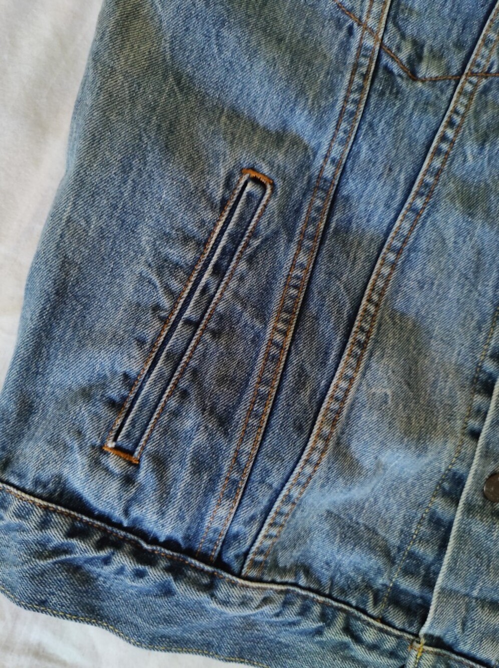 Levi's Trucker Blue Cotton Denim Vest, Size L - Picture 7 of 13